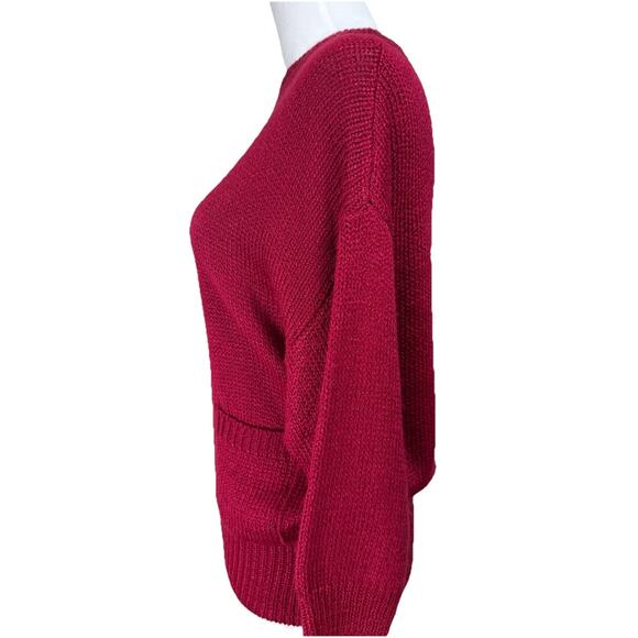 Tumbleweeds Women's Sweater Pullover 3/4 Sleeves 1 pocket Dk Red Sz L Classic - Picture 9 of 15
